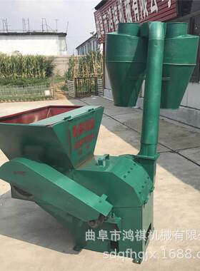 昆明市新型玉米秸秆粉碎机花生蔓地瓜秧粉碎机草料自动进料粉碎机