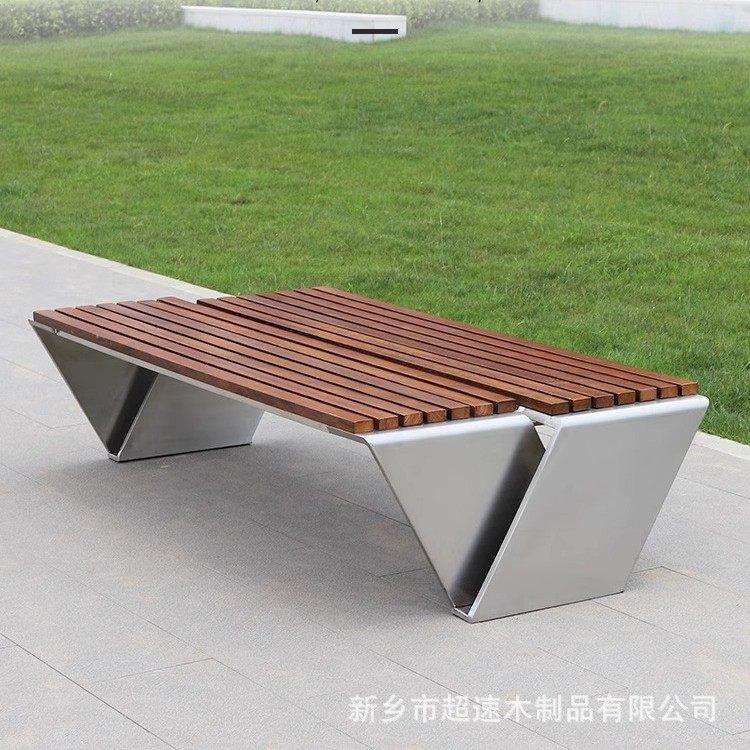 创意不锈钢公园子户外腐木异形休闲椅椅商场景观座椅防坐凳2026