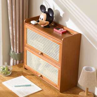 桌面实木物桌书架置架室办公室上小型多层架子书桌收纳2314台面简