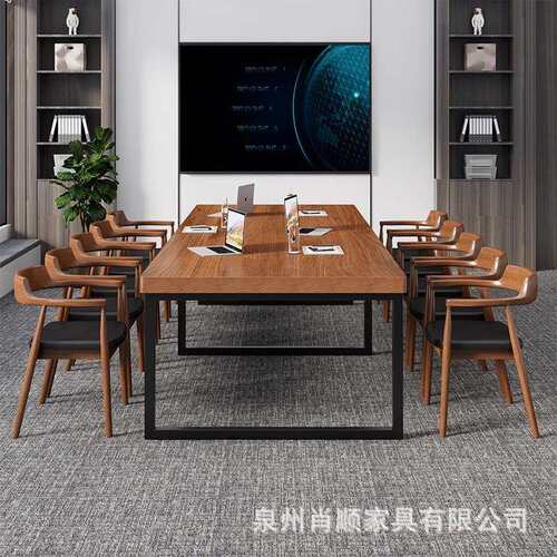 大型议桌木会长条桌会议室办公桌loft工作台现代简约洽XS-BGZ20谈
