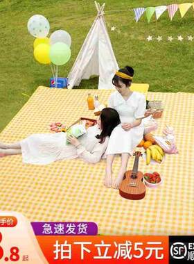户外厚垫毯露营海滩格纹野餐垫