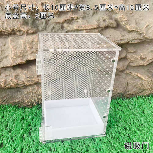 爬宠饲养箱树栖饲养盒树蛙饲养箱睫角蜘蛛蜗牛螳螂饲养盒昆虫盒