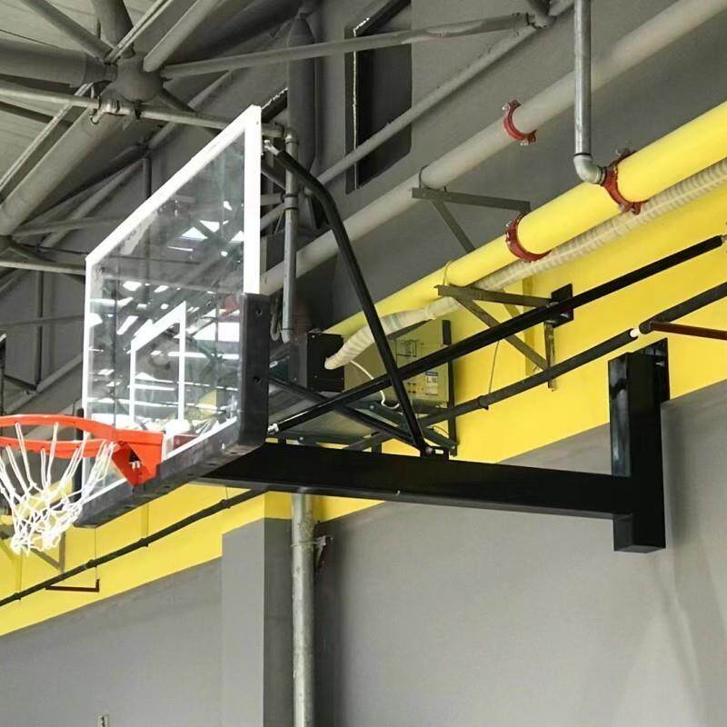 室内外青少年壁挂式升降蓝球架悬挂式篮球架挂墙式电动升降篮球架