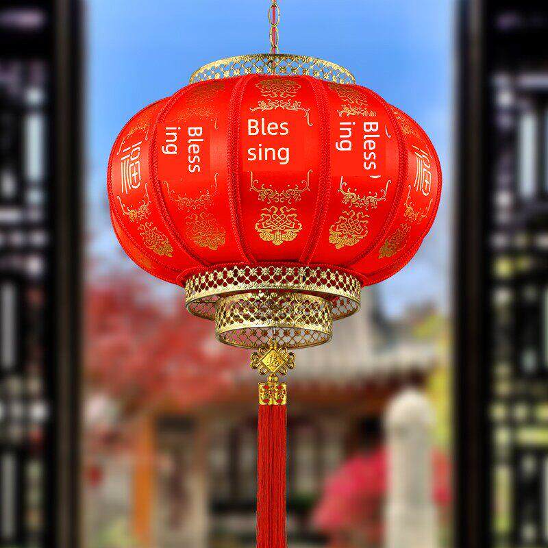 羊皮大红灯笼2025蛇年祝福户外大门春节挂饰乔迁阳台旋转吊灯