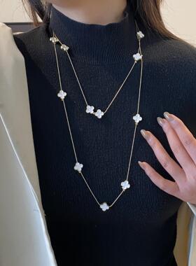 珍珠项链女款2024新款爆款高级感颈链秋冬长款毛衣链大气高档