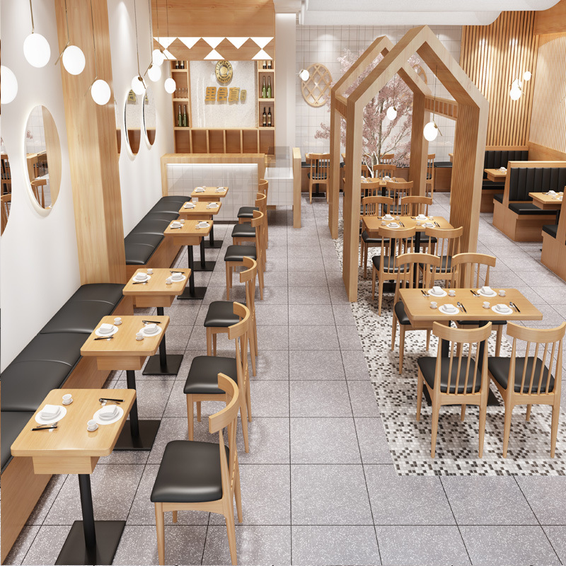 餐饮店卡座奶茶店桌椅茶餐厅组合咖啡西餐厅饭店靠墙主题沙发卡座