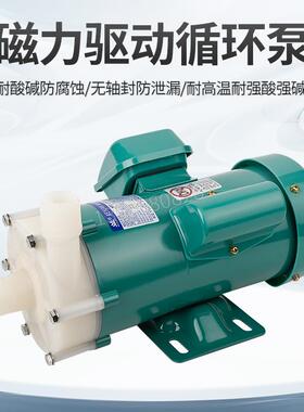 磁力泵MPMD-100RM耐强酸强碱耐高温铁氟龙材质PVDF磁力驱动循环泵