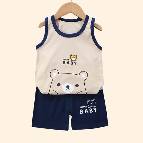 Children Sets Kids Clothes Boys Girls Vest Suit Summer Chil
