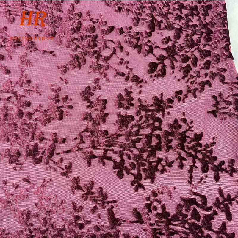 厂家现货直销 丝白牡丹丝绒面料 家纺服装用料锦绒烂花绒布