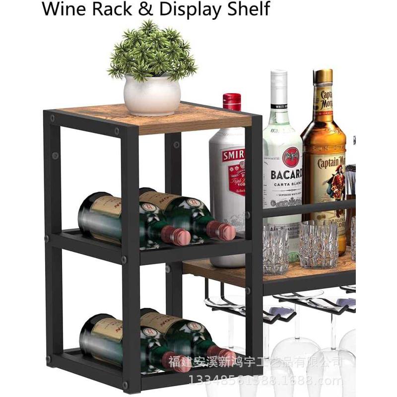 铁艺壁挂酒架摆件葡萄酒瓶架欧式红酒架置物架挂墙悬挂高脚酒杯架