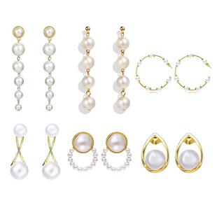 Fashion French Style Vintage Pearl Long Earrings人造珍珠耳环
