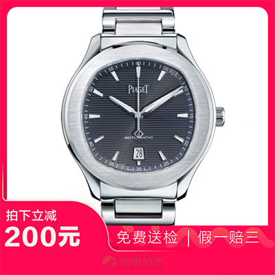 捡漏未使用99新伯爵POLO系列黑面精钢自动机械男表手表G0A41003