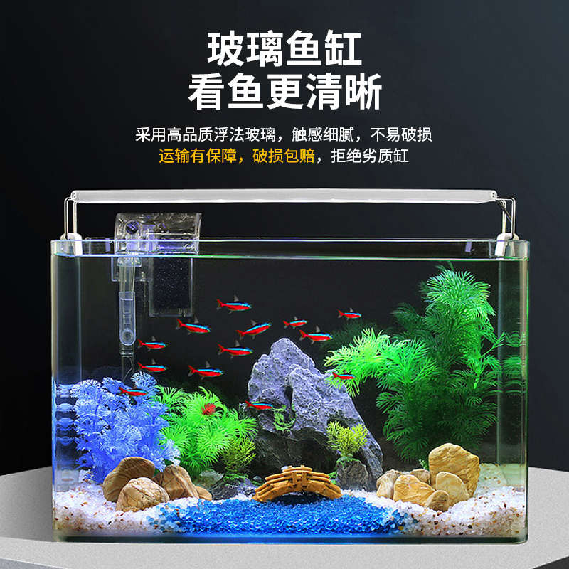 超白热弯玻璃鱼缸客厅小型家用金鱼水族箱造景生态长方形乌龟马小