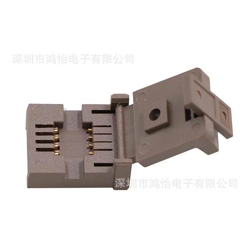 试DFN8X84L(2.0)ZEW开尔测座DFN4烧录座间距2.0mm芯片测试-座文厂