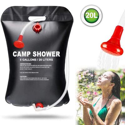20L Camp Shower Bag Solar Energy Heated Portable Folding Out