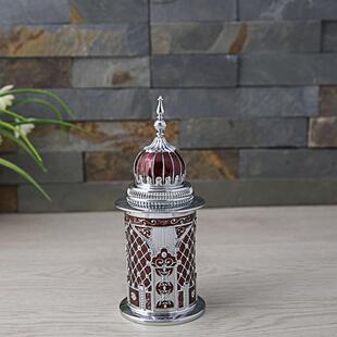 金属GLY压创意欧式圆城堡牙签盒时尚家居按顶式自动牙轻签筒奢牙