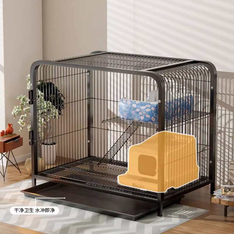 家用猫笼不占地家用别墅室内带厕所宠物超大空间猫窝室内双层猫笼