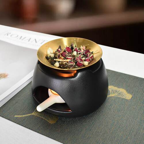 厚院【乐己里】陶瓷温茶炉蜡烛加热隔火香薰炉家用持久香氛扩香器