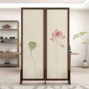 新中式 折叠移动 屏风隔断客厅简约现代玄关屏风中式