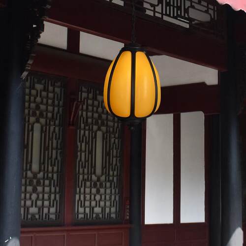 式户外南瓜吊走廊阳光房灯仿中南瓜吊灯古庭院连廊凉亭防外水过道