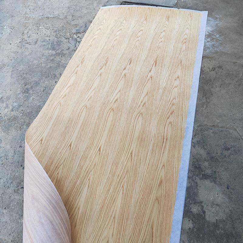 900mm宽天然白橡黑胡桃花纹实木木皮柜门饰面板家具翻新手工贴皮