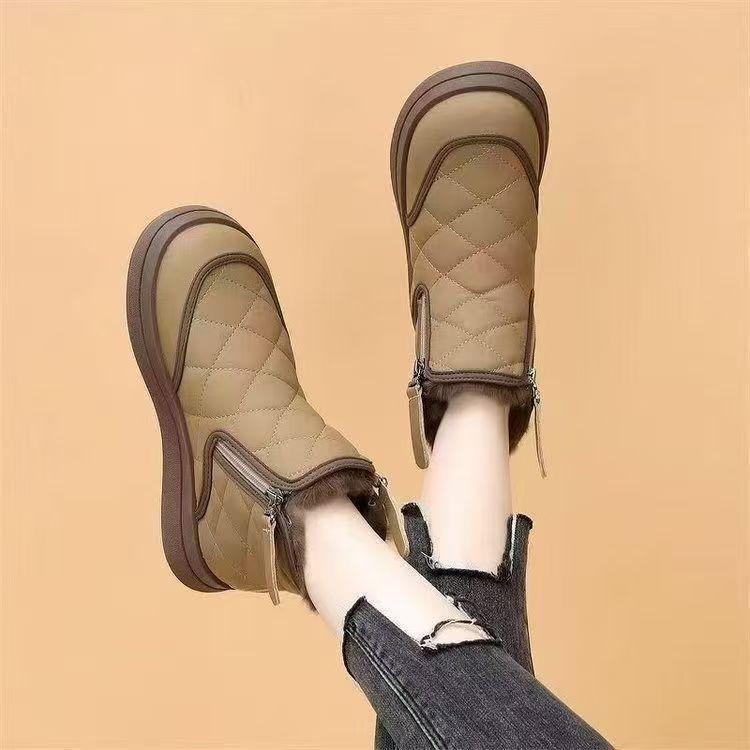 雪地靴爆款拉链防水时尚雪地靴