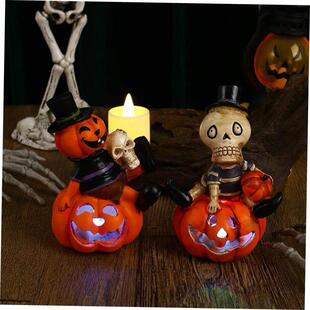 Decorative Halloween props lantern pumpkin Luminous Skull