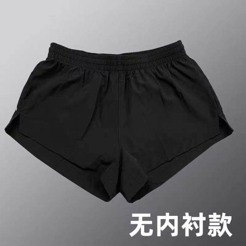 瑜伽防尴尬三分短裤速干宽松跑步运动女叠穿配鲨鱼裤屁帘下摆图片