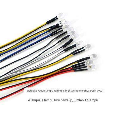 小飞象原厂LED车灯组遥控模型莽牛G500顽皮龙D12短卡平跑拉力通用