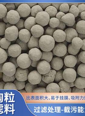 挂膜轻质沉水陶粒滤料曝气池挂膜陶粒3-5mm污水滤池处理厂家现货