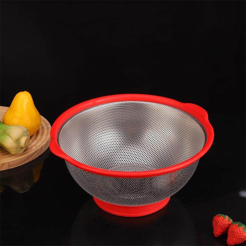 双耳不锈钢网篮水果蓝厨房用品果蔬沥水篮日用品收纳篮塑柄洗米筛,标准件/零部件/工业耗材,其他五金件,淘宝优惠券,粉丝福利购,淘宝优惠卷