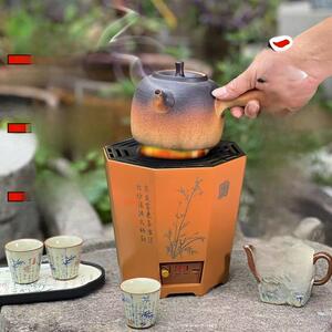 茗焱轩室内无尘炭炉潮汕功夫茶炉木炭炉新款煮茶炉高端无烟碳火炉