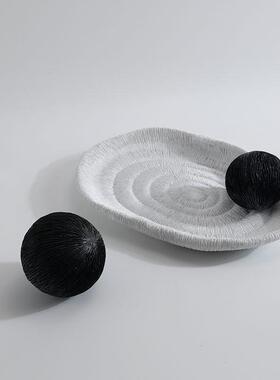 现简软极简托极GD-H224摆件装样板房间客厅盘茶几代白色收纳桌面