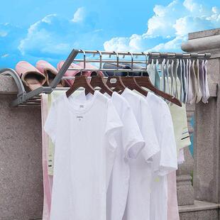 加大款 架窗户置物架护栏托架防盗窗置物架 不锈钢阳台置物架晾晒鞋