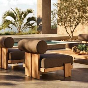 户外沙庭花园家露台769防院水防晒柚木具组合室外阳台发进口柚木