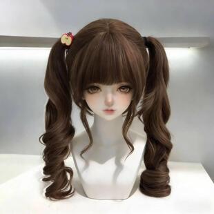 许昌泽兰商贸有限公司元泱【蜜茶小熊】假发女长卷发双马尾蜜茶亚