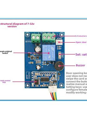 Ic刷卡传感器开关模块手机Nfc控制12V 24V 220V改进型开灯电源Rfi