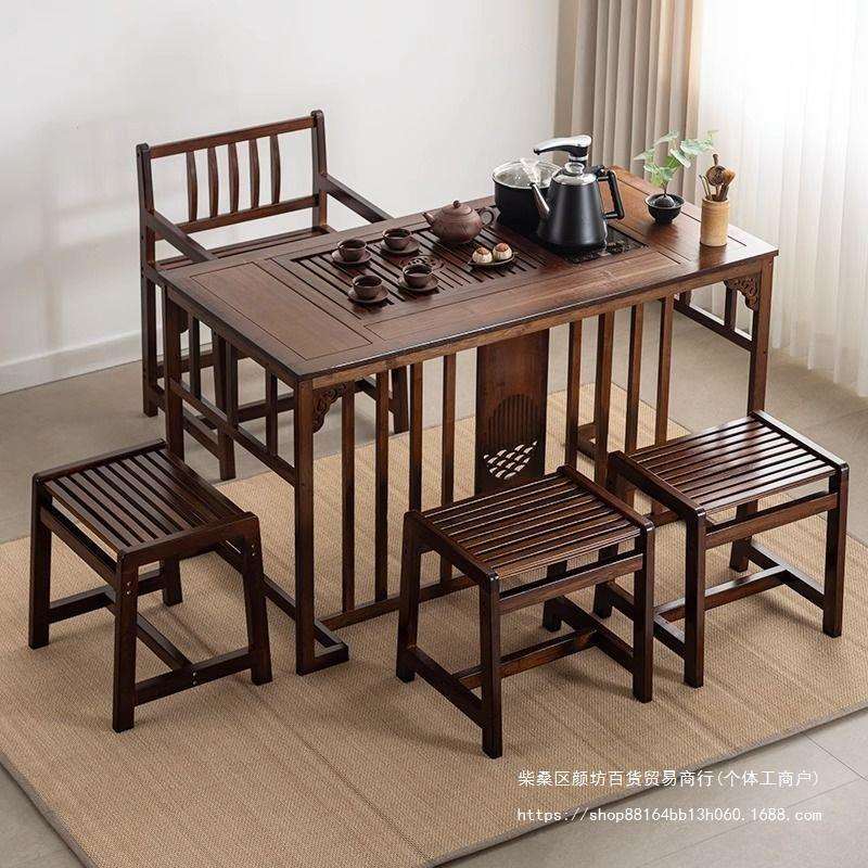 茶桌椅组合客厅家用阳台实木茶几茶具套装一体桌子中式办公室茶台