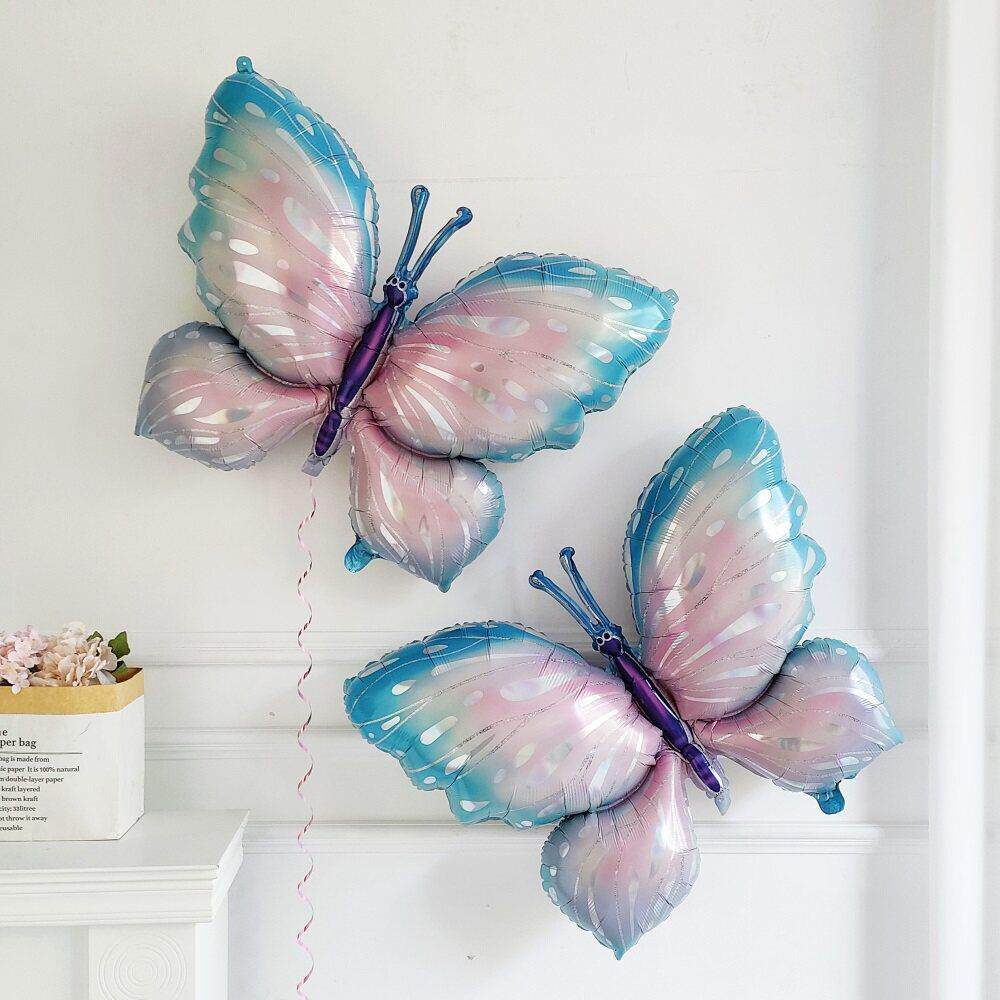 Large Butterfly Aluminum Foil Balloons Colorful Butterfly Ba