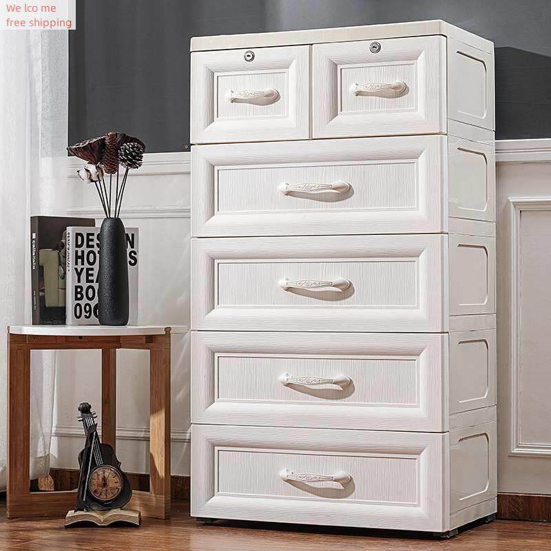 Thickened large plastic drawer type storage cabinet shoe cab