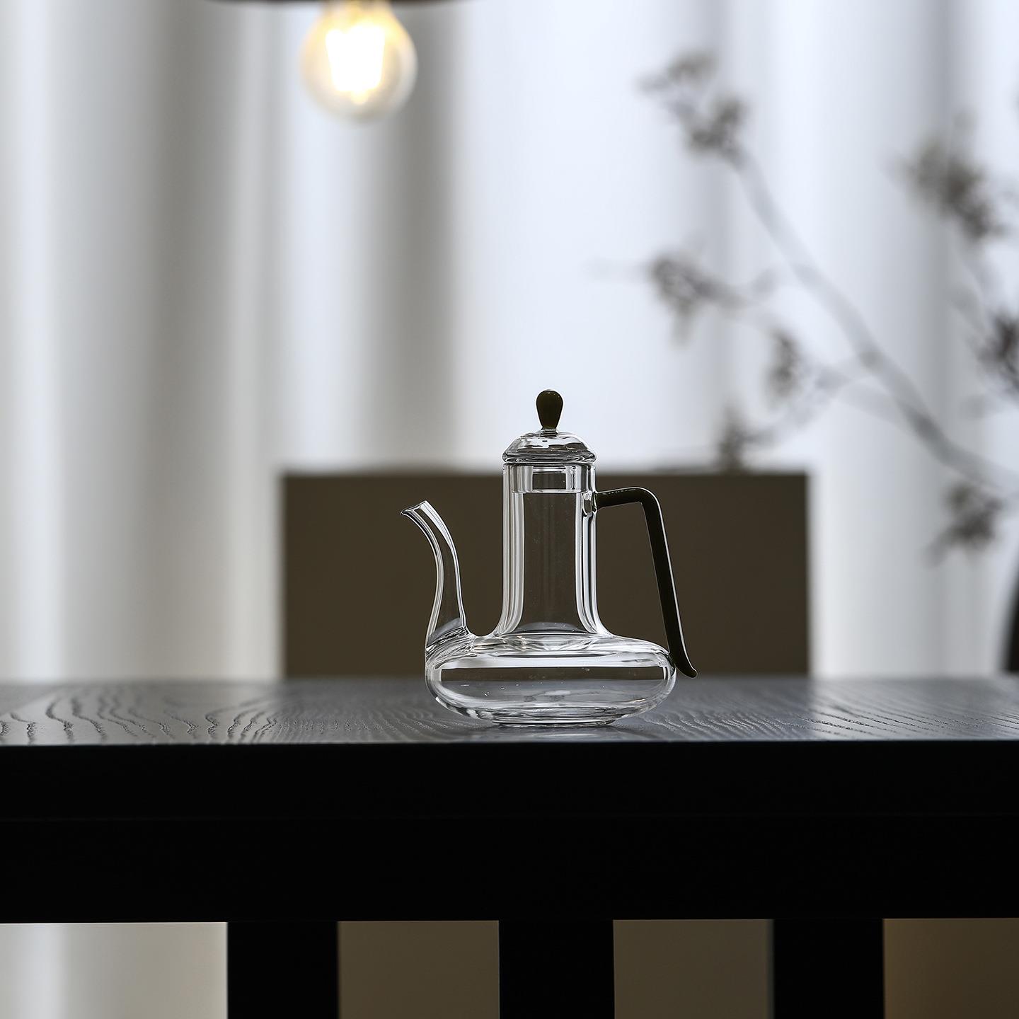 中式耐高温泡茶壶玻璃茶壶宋代绿茶专用泡茶器仿宋执壶茶具