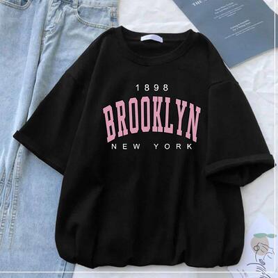Los Angeles Fashion Men T-shirts USA Letter Print Short Slee