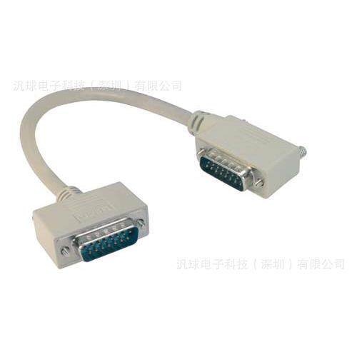 L-COM CSMNRA15-1MM-5 D-Sub线缆连接器DB15公头/直角1型出线公头