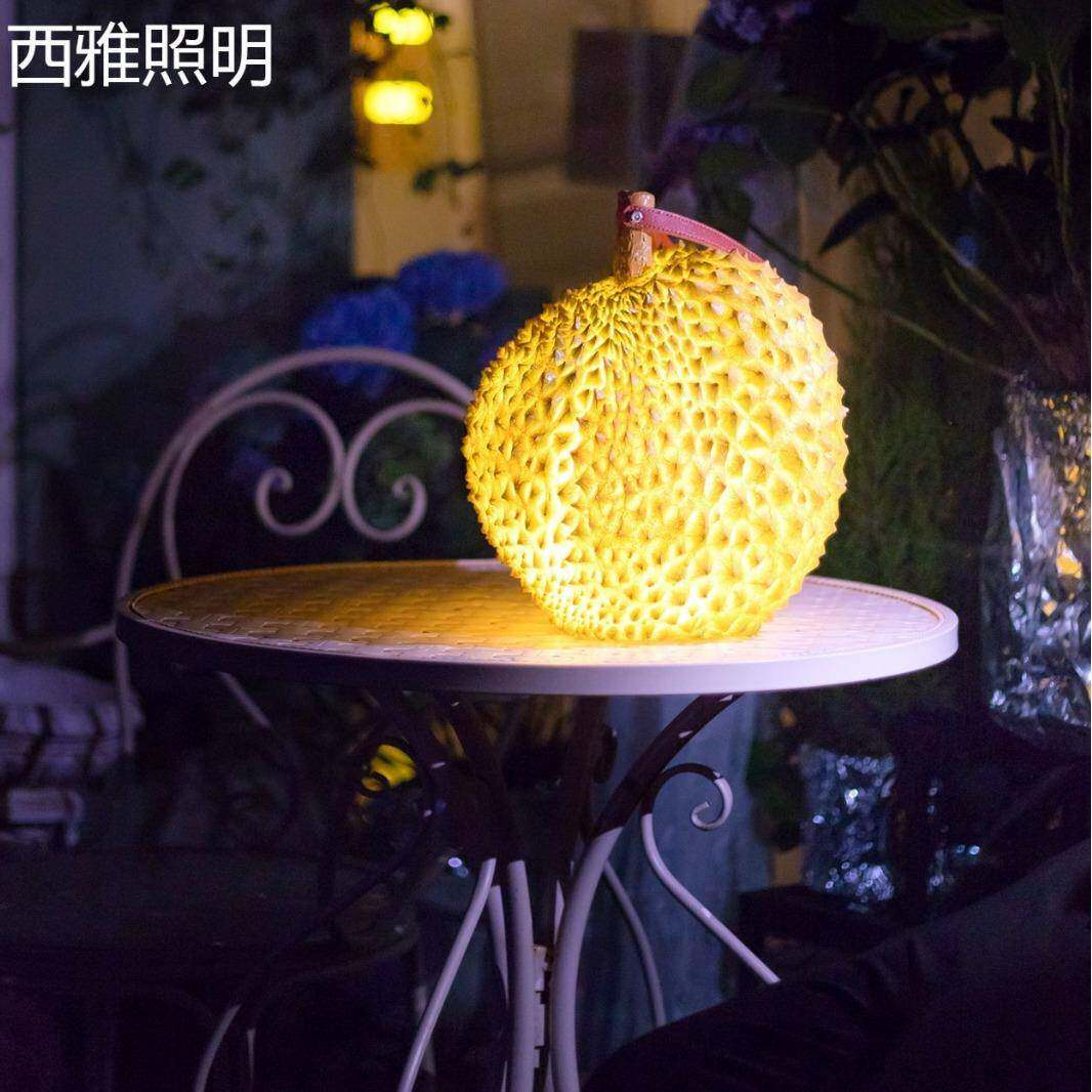 户化外仿真榴莲灯仿真水果摆件灯院景观雕榴莲灯庭露营塑灯文旅工
