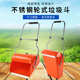 新款 环卫防风带轮子垃圾斗塑料簸箕保洁可推拉垃圾收集器不锈钢管