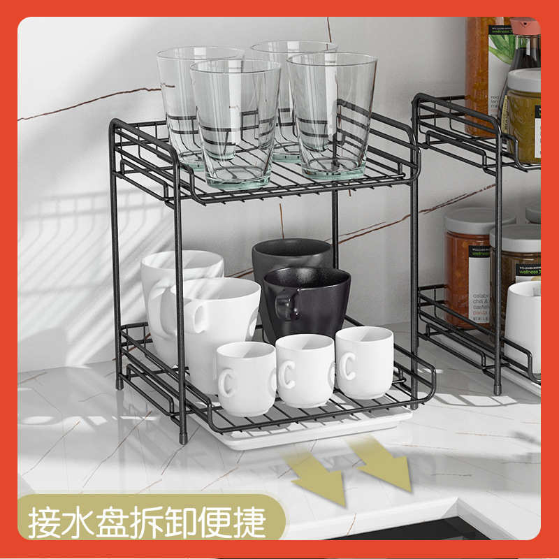 ∈杯架杯子收纳置物架橱柜内水杯沥水倒挂茶杯茶具餐桌玻璃杯柜