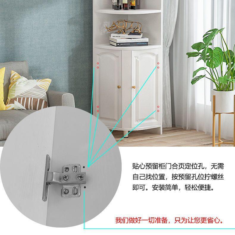 欧式角柜墙角柜可三角形拐角置物架卧室客厅弧形转角柜收纳柜跨境