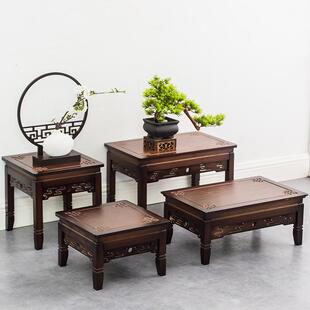 花台置物架花盆架中式 绿萝花架子吊兰架仿古花几室内 客厅落地式