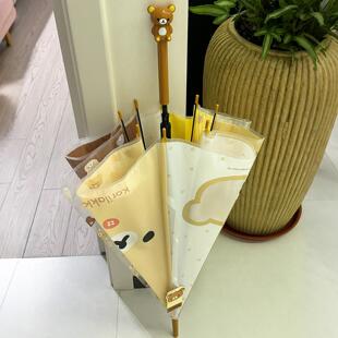 轻松熊雨伞三福同款长柄透明伞加大加厚加固女生高颜值雨伞2026新