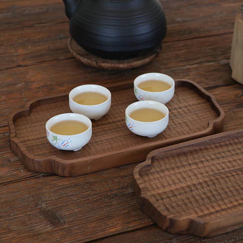 桃不凡木手XBL作日式干泡盘黑胡中式收纳茶逸盘果盘覆古木质咖啡